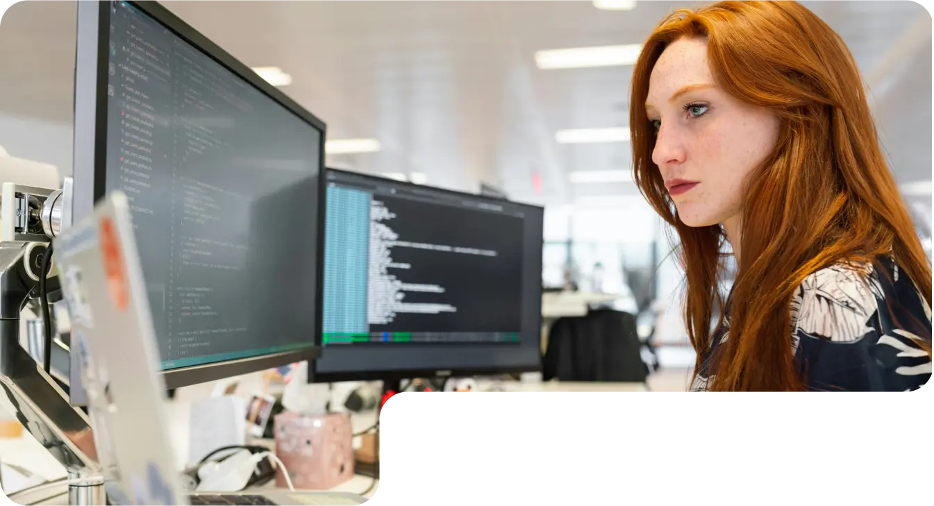 Woman at computer
